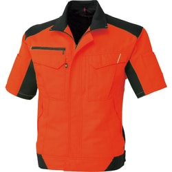 コーコス 半袖ブルゾン フラッシュオレンジ 4Lサイズ A-8080-22-4L