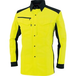 コーコス 長袖シャツ フラッシュイエロー 7Lサイズ A-8088-21-7L