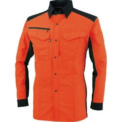 コーコス 長袖シャツ フラッシュオレンジ 5Lサイズ A-8088-22-5L