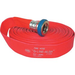 散水/消防用 1.6MPa 両面樹脂引ホース Gラインアルバ アルミ製町野式金具付（アルミ加締） 01GALB6510A-K