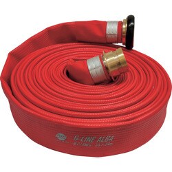 散水/消防用 1.3MPa 軽量ホース ゴルフアルファ 黄銅製中島式金具付（アルミ加締） 01GALB6520N-K