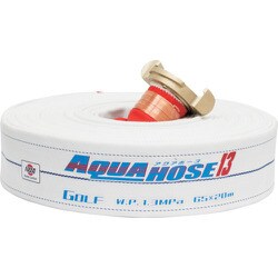 散水/消防用 1.3MPa ホース ゴルフ(内面ゴム引き)黄銅製中島式金具付(銅線巻) 01GLF6505NJ-S