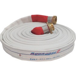 散水/消防用 1.3MPa ホース ゴルフ(内面ゴム引き)黄銅製ANSI式金具付(アルミ加締) 01GLF6515AN-K