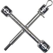 KDR 自転車用クロスレンチ（ハンガーフック付）フルポリッシュ 13x14x15＆六角レンチ6mm 6H-15