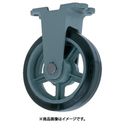鋳物重荷重用ゴム車輪固定車付き HBーk230X90 HB-K230X90