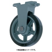 鋳物重荷重用ゴム車輪固定車付き HBーk250X75 HB-K250X75