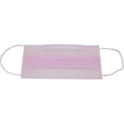 橋本 呼吸がラクマスク ワイドサイズ 2層・耳掛け ピンク 100枚×30箱 KR2WE-P