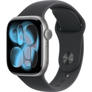 Apple Watch Series 11(GPSモデル)- 42mmスペースグレイアルミニウムケースとブラックスポーツバンド - S/M MEQW4J/A