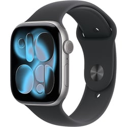 Apple Watch Series 11（GPSモデル）- 46mmスペースグレイアルミニウムケースとブラックスポーツバンド - M/L MEV44J/A