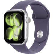 Apple Watch Series 11(GPS + Cellularモデル)- 42mmシルバーアルミニウムケースとパープルフォグスポーツバンド - M/L MF8J4J/A