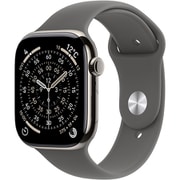 Apple Watch Series 11(GPS + Cellularモデル)- 42mmナチュラルチタニウムケースとストーングレイスポーツバンド - M/L MF8N4J/A