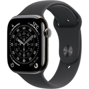 Apple Watch Series 11(GPS + Cellularモデル)- 42mmスレートチタニウムケースとブラックスポーツバンド - S/M MF8R4J/A