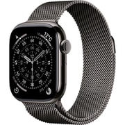 Apple Watch Series 11(GPS + Cellularモデル)- 42mmスレートチタニウムケースとスレートミラネーゼループ MF8U4J/A