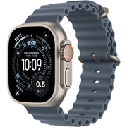 Apple Watch Ultra 3(GPS + Cellularモデル)- 49mmナチュラルチタニウムケースとアンカーブルーオーシャンバンド MEWH4J/A
