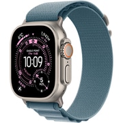 Apple Watch Ultra 3(GPS + Cellularモデル)- 49mmナチュラルチタニウムケースとライトブルーアルパインループ - M MEWM4J/A