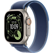 Apple Watch Ultra 3(GPS + Cellularモデル)- 49mmナチュラルチタニウムケースとブルー/ブライトブルートレイルループ - S/M MEWR4J/A