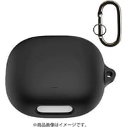 Anker Soundcore Liberty 4 Pro用 シリコン ケース カバー キズ防止 耐衝撃 落下防止 カラビナ付き ブラック CREC-SCL4P-SBK