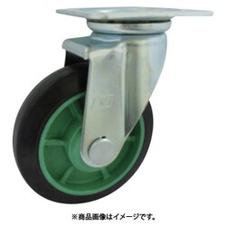樹脂製ゴム車輪（ベアリング無）自在金具付 PNAJ130