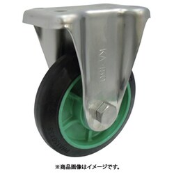 樹脂製ゴム車輪ステンレス製固定車付 130 PNAKA130