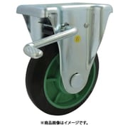 樹脂製ゴム車輪(ベアリング無)固定金具ストッパー付 PNAKB100