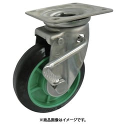 樹脂製ゴム車輪ステンレス製自在車ストッパー付 200 PNJAB200