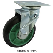 樹脂製ゴム車輪(ベアリング入)自在金具ストッパー付 150 PNJB150