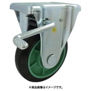 樹脂製ゴム車輪(ベアリング入)固定金具ストッパー付 150 PNKB150