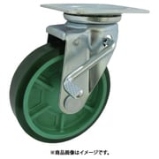 樹脂製ウレタンゴム車輪(ベアリング無)自在車ストッパー付 PNUAJB100