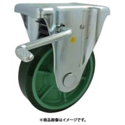 樹脂製ウレタンゴム車輪(ベアリング無)固定車ストッパー付 PNUAKB100
