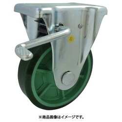 樹脂製ウレタンゴム車輪(ベアリング無)固定車ストッパー付 PNUAKB75