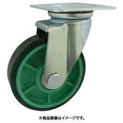 樹脂製ウレタンゴム車輪（ベアリング入）自在金具付 100 PNUJ100
