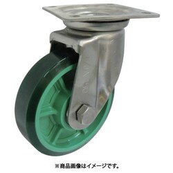 樹脂製ウレタンゴム車輪ステンレス製自在車付 130 PNUJA130