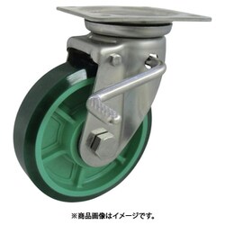 樹脂製ウレタンゴム車輪ステンレス製自在車ストッパー付 75 PNUJAB75