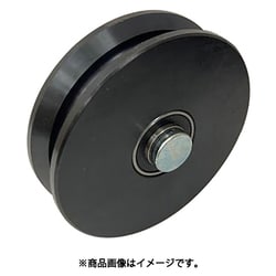 フジロイヤル重量戸車 V型 120mm 車のみ(芯棒付) R120V-N