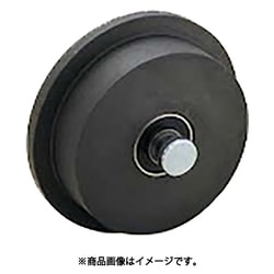 フジロイヤル重量戸車 L型（トロ型）75mm 車のみ（枠付用芯棒セット付） R75L-N(WAKUTUKISINNBOU)