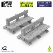 GSWD-12901 3Dプリントセット 1：48 教会のベンチ [プラモデル用パーツ]