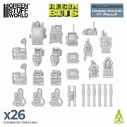 GSWD-13302 3Dプリントセット 1：48 頭蓋骨のあるコンピューター端末 [プラモデル用パーツ]