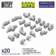 GSWD-13303 3Dプリントセット 1：48-1：35 損傷したパイプ [プラモデル用パーツ]