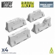 GSWD-13600 3Dプリントセット 1：48-1：35 壊れたコンクリートバリア（ジャージーバリア） [プラモデル用パーツ]