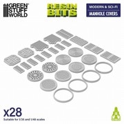 GSWD-13637 3Dプリントセット 1：48-1：35 マンホールの蓋 [プラモデル用パーツ]