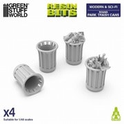 GSWD-13644 3Dプリントセット 1：48 公園のゴミ箱 円形 [プラモデル用パーツ]