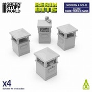 GSWD-13645 3Dプリントセット 1：48 公園のゴミ箱 正方形 [プラモデル用パーツ]