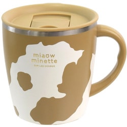 にゃお 目盛り付きステンレスサーモマグカップ ベージュ 430ml 424212