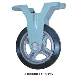 鋳物中荷重用ゴム車輪固定車付ベアリング無 100Φ SA-K100