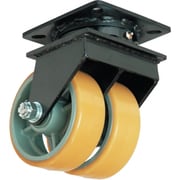 鋳物超重荷重用双輪キャスター自在車ウレタン車輪付UHBwーg150X75 UHBW-G150X75