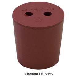AS 穴付き赤ゴム栓 9号 1個入 1-7649-02