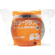 積水 カラークラフトテープ＃500WC 38X50 白 K50WW12
