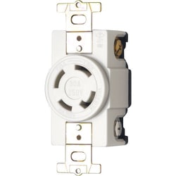 明工 接地3P 30A 引掛埋込コンセント（白）（L15-30R 準拠） MH2879WW