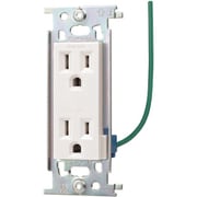 明工 ML接地ダブルコンセント（接地リード線付）（白） ML1215WW-1