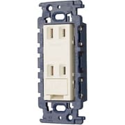 明工 MLアースターミナル付ダブルコンセント（カバー付）（カセット） ML1257W-C